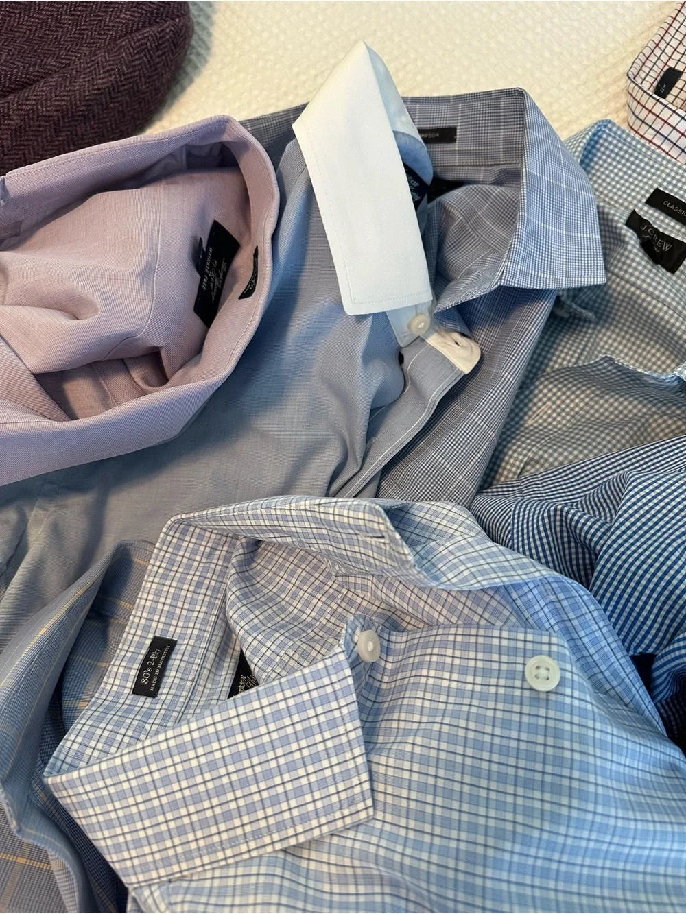 Assortment of 9 perfect SMALL J. Crew Mixed Dress Shirts Bundle